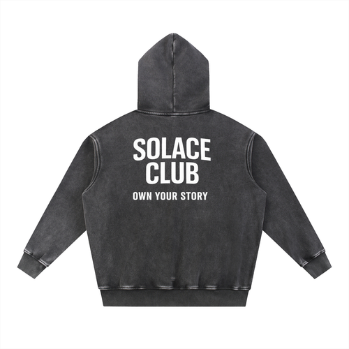 Snow Wash SolaceClub Oversized Hoodie