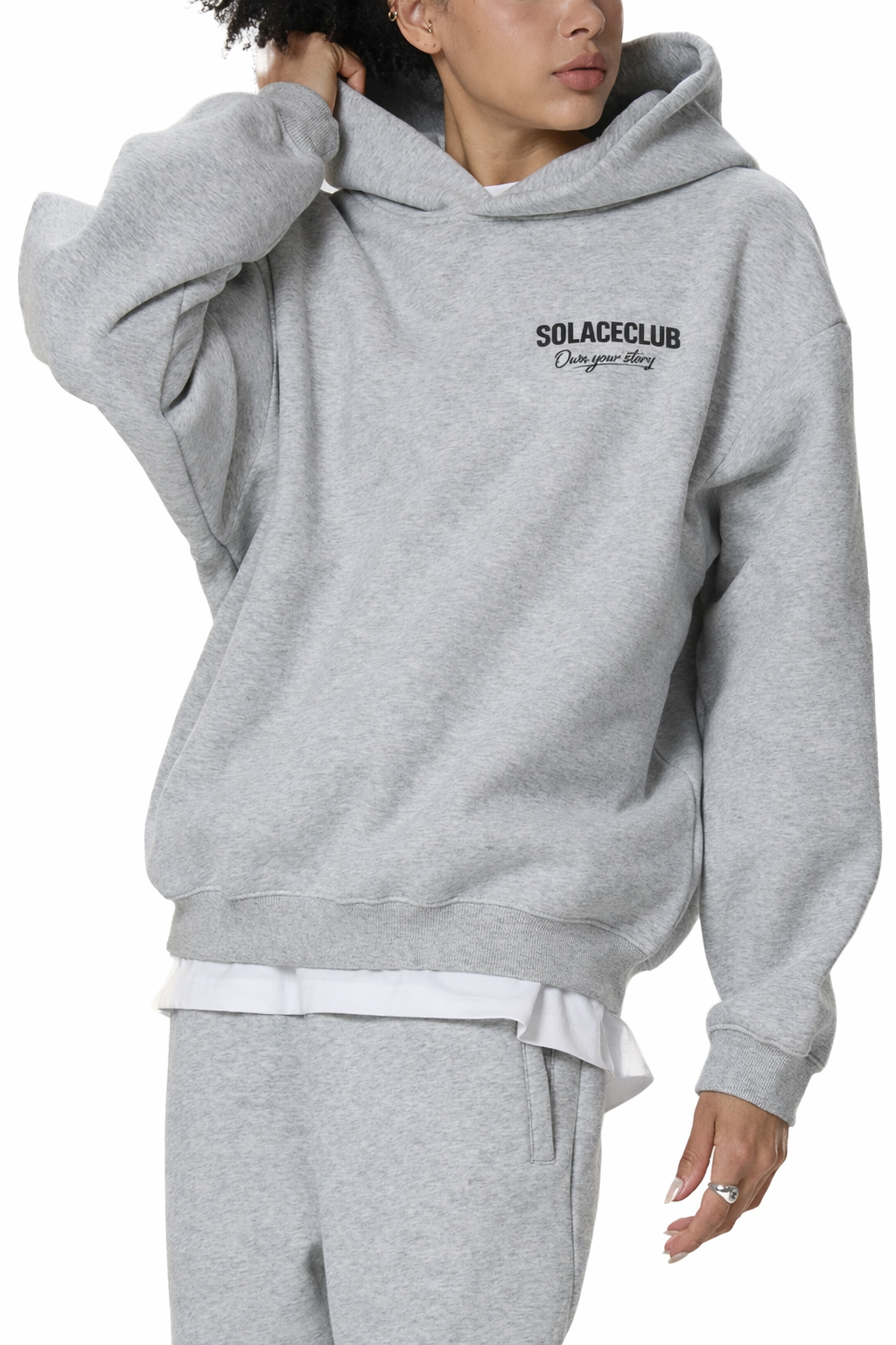 SolaceClub Fleeced Boxy Hoodie
